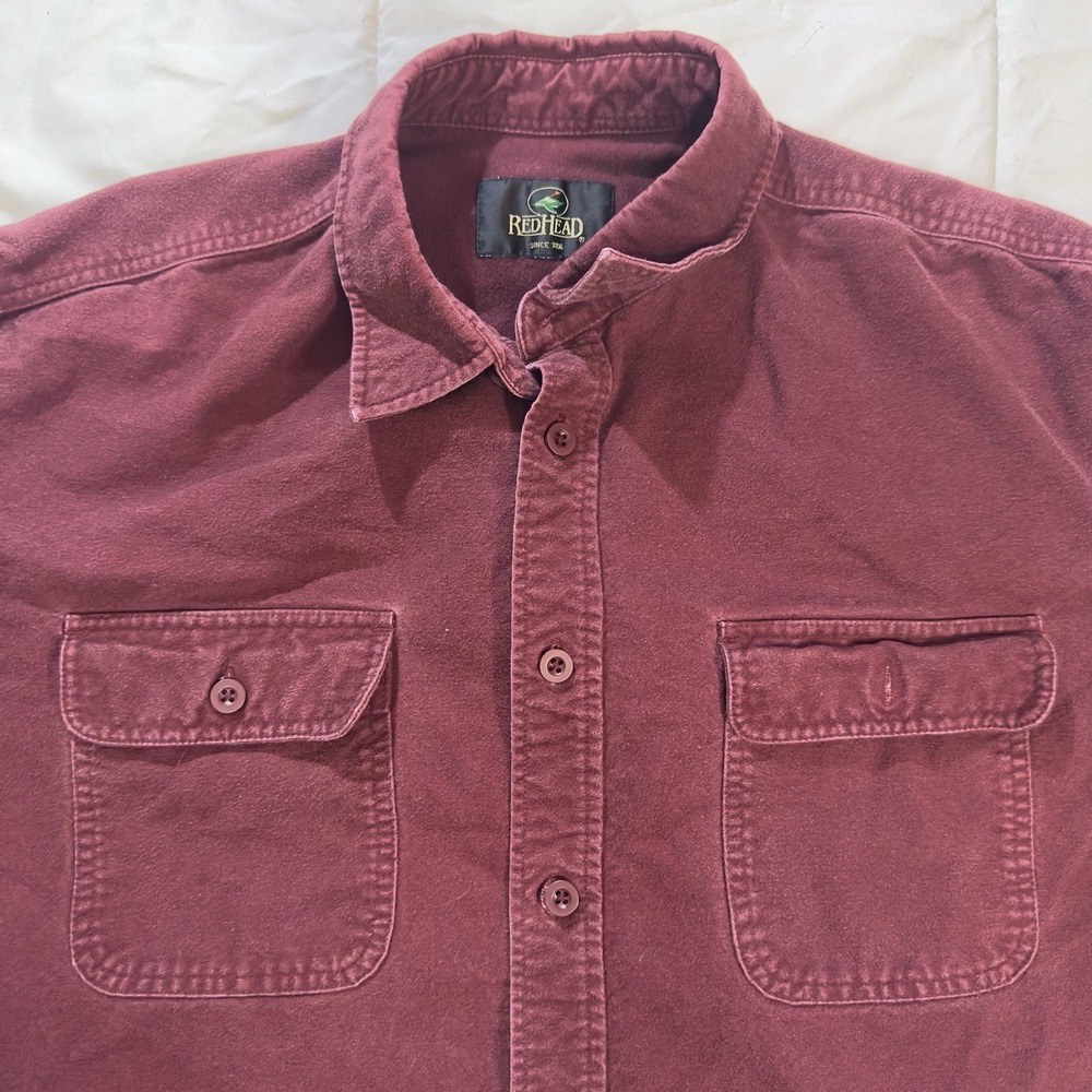 RedHead Chamois Shirt Red Men's XL Heavy Canvas Hunting USA Outdoor100% Cotton
